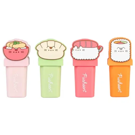 Pusheen Sushi Roll Set aus 4 Textmarkern mit Topper Produktfoto