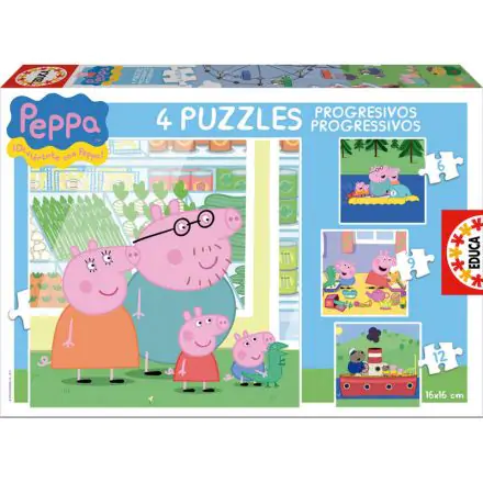 Peppa Pig Progressive Puzzle 6-9-12-16St termékfotója