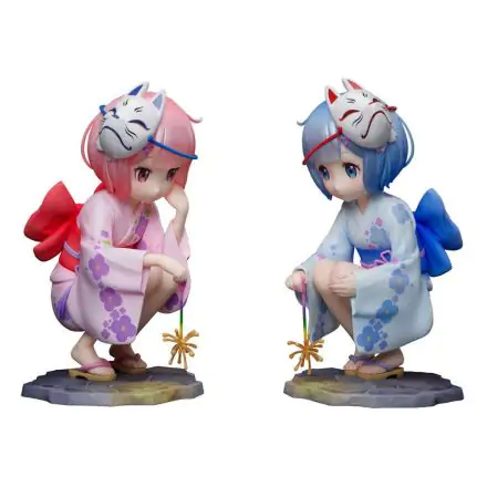 Re:ZERO -Starting Life in Another World- PVC Statuen 1/7 Rem & Ram Childhood Summer Memories 11 cm Produktfoto