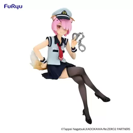 Re:Zero Starting Life in Another World Noodle Stopper PVC Statue Ram Police Officer Cap with Dog Ears 16 cm Produktfoto