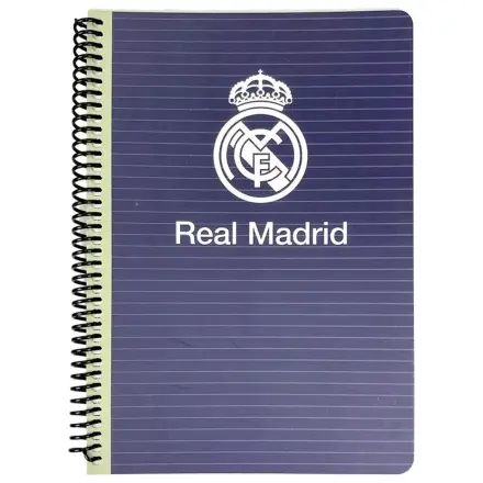 Real Madrid Blue B/5 liniertes Spiral Notizbuch 70 Blatt Produktfoto