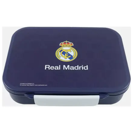 Real Madrid Blue Lunch Box mit mehreren Fächern, Sandwich-Box Produktfoto