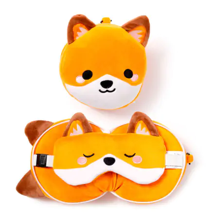 Relaxeazzz Adoramals Finnick Fox Reisekissen und Augenbinde Produktfoto