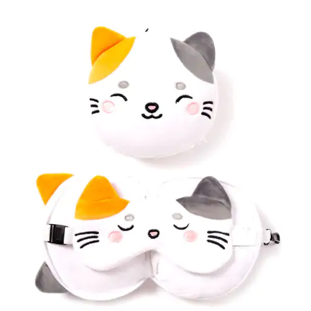 Relaxeazzz Adoramals Lola cat Reisekissen und Augenbinde Produktfoto