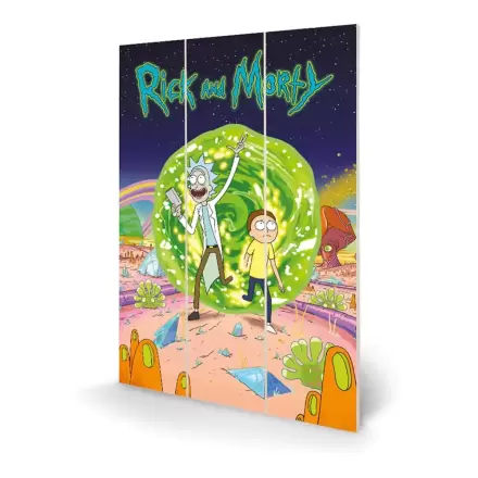 Rick and Morty Holzdruck Portal 20 x 30 cm termékfotója