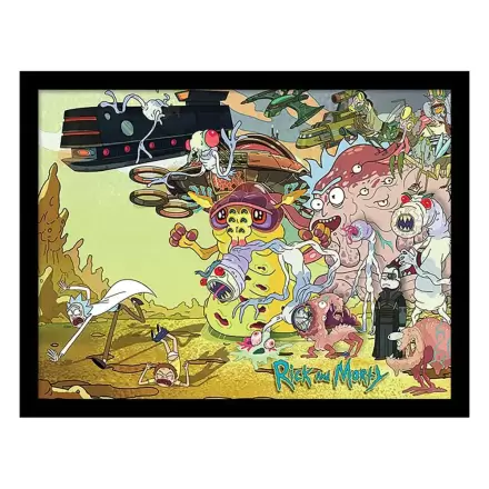 Rick and Morty Collector Print Poster im Rahmen Creature Barrage Produktfoto