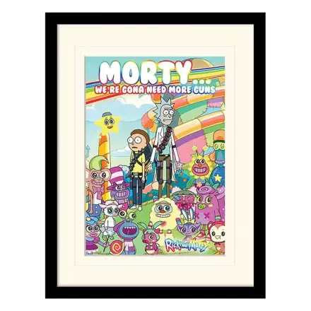 Rick and Morty Collector Print Poster im Rahmen Cuteness Overload (white background) Produktfoto