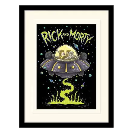 Rick and Morty Collector Print Poster im Rahmen Ufo (white background) termékfotója