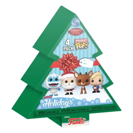 Rudolph mit der roten Nase Pocket POP! Vinyl Figuren 4er-Pack Tree Holiday 4 cm termékfotója