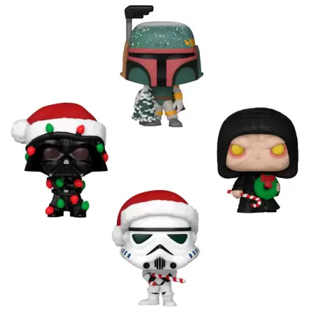Star Wars Holiday 2024 Pocket POP! Vinyl Schlüsselanhänger 4er-Pack Tree Holiday Box 4 cm Produktfoto