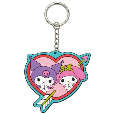 Sanrio Gummi Schlüsselanhänger Kuromi & My Melody 6 cm Produktfoto