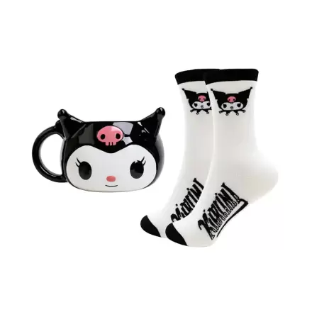 Sanrio 3D Becher & Socken Set Kuromi Produktfoto