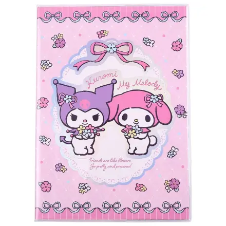 Sanrio Notizbuch Kuromi & My Melody Pastel Flower Holographic Checkered Produktfoto