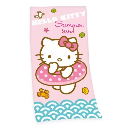 Sanrio Velours-Handtuch Hello Kitty Summer Sun 75 x 150 cm termékfotója