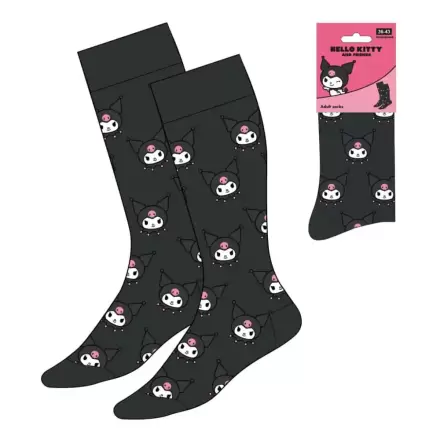 Sanrio Socken Kuromi Face 36-43 Produktfoto