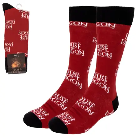 House of the Dragon Rot Erwachsenen Langsocken 40/46 Produktfoto