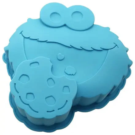 Sesame Street Silikon-Backform Cookie Monster blau Produktfoto