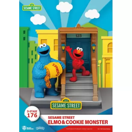 Sesame Street D-Stage PVC Statue Elmo & Cookie Monster 11 cm Produktfoto