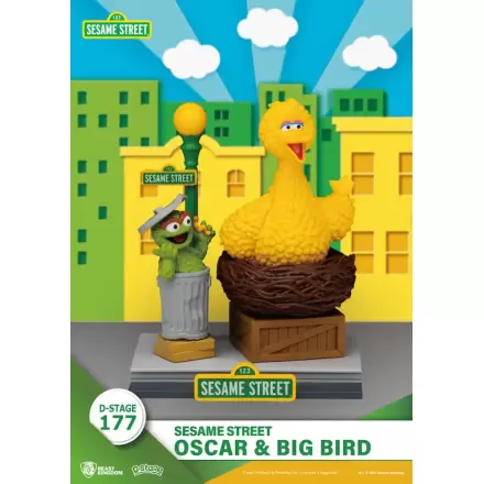 Sesame Street D-Stage PVC Statue Oscar & Big Bird 12 cm Produktfoto
