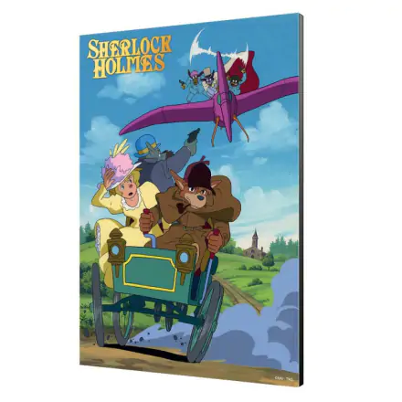 Sherlock Holmes hölzern Wall Art Sherlock vs Moriarty 35 x 50 cm Produktfoto