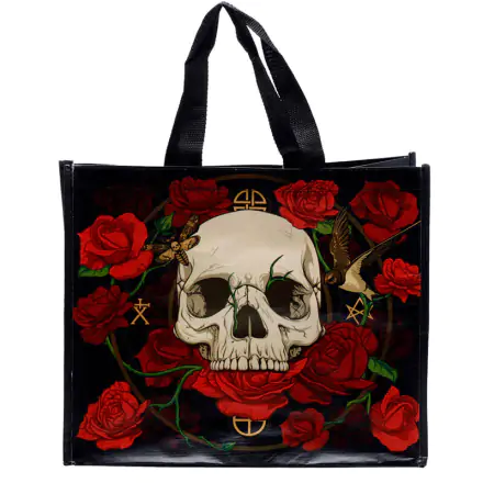 Skull and Roses Einkaufstasche Produktfoto