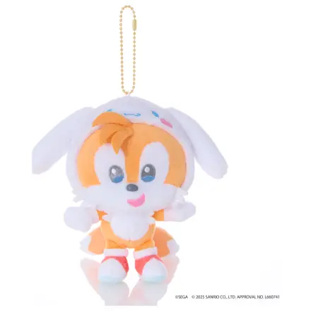 SONIC & FRIENDS x SANRIO Tails x Cinnamoroll Maskottchen Plüsch 8 cm Produktfoto