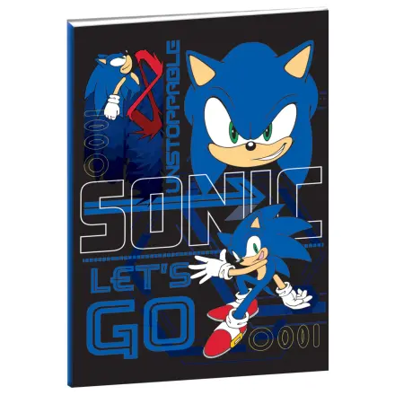 Sonic Go Fast B/5 liniertes Notizbuch 40 Blatt Produktfoto