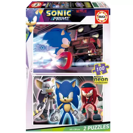 Sonic Prime Neon Puzzle 2x100St termékfotója