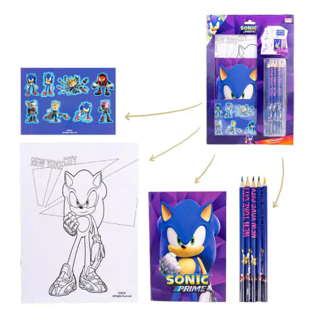 Sonic Prime Schreibwaren-set zum Ausmalen termékfotója