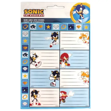 Sonic Rings Notizbuch Etikettenaufkleber Set mit 16 Stück Produktfoto