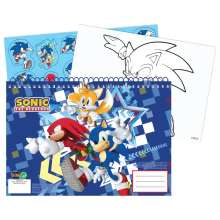 Sonic Rush A/4 Spiral-Skizzenblock 40 Blatt mit Stickern Produktfoto