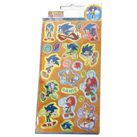 Sonic the Hedgehog Sega holografisches Aufkleber Set Produktfoto