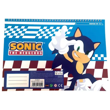Sonic Speedy A/4 Spiral Skizzenbuch mit 40 Stickern Produktfoto