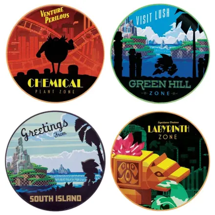 Sonic - The Hedgehog Untersetzer 4er-Pack Produktfoto