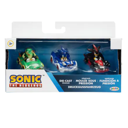 Sonic The Hedgehog Die Cast blister 3 Fahrzeugs 1:64 Produktfoto