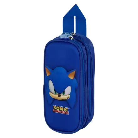 Sonic the Hedgehog Face 3D Doppeltes Mäppchen Produktfoto