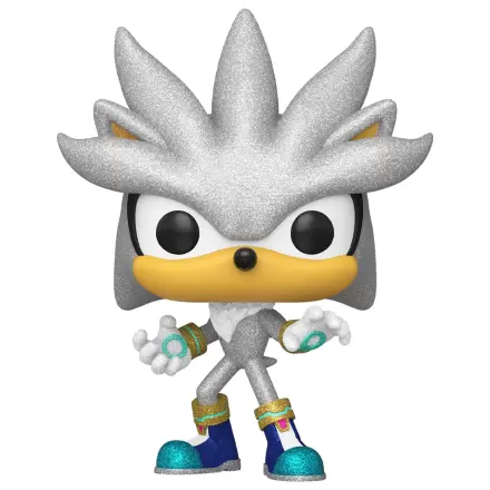 Sonic The Hedgehog Funko POP! Games Vinyl Figur Silver The Hedgehog (FL) 9 cm Produktfoto