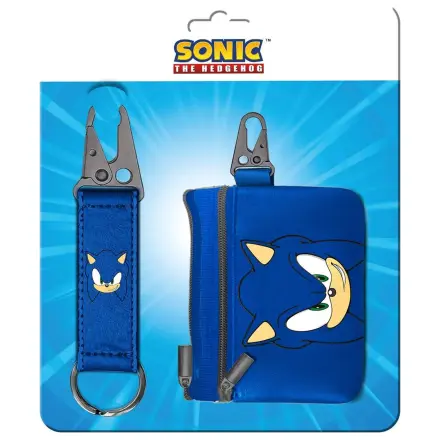 Sonic the Hedgehog Schlüsselanhänger + Geldbörsen Set Produktfoto