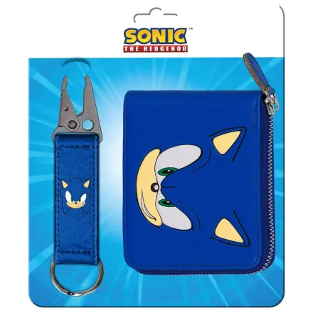 Sonic the Hedgehog Schlüsselanhänger + Geldbörse Set Produktfoto
