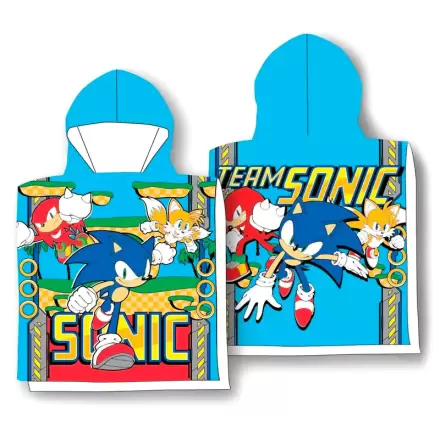 Sonic The Hedgehog Microfaser Poncho Handtuch termékfotója