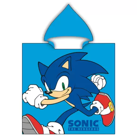Sonic The Hedgehog Microfaser Poncho Handtuch Produktfoto
