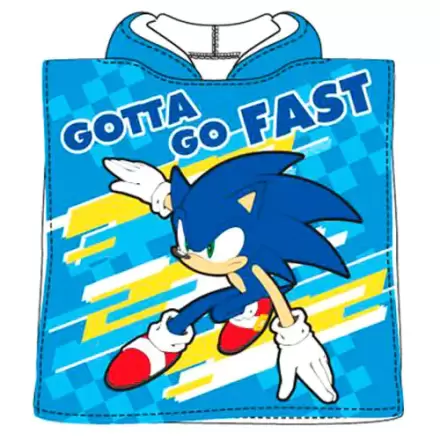 Sonic the Hedgehog Microfaser Poncho Handtuch Produktfoto
