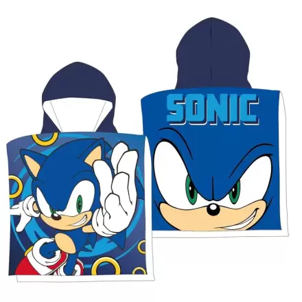 Sonic the Hedgehog Microfaser Poncho Handtuch Produktfoto