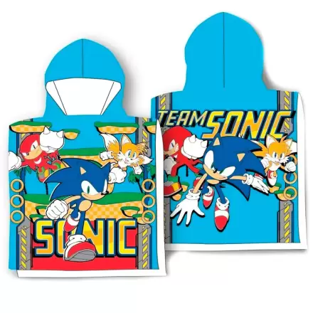 Sonic The Hedgehog Baumwolle Poncho Handtuch Produktfoto