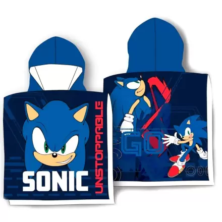 Sonic The Hedgehog Baumwolle Poncho Handtuch termékfotója