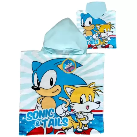 Sonic The Hedgehog Baumwolle Poncho Handtuch termékfotója