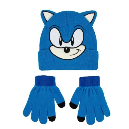 Sonic The Hedgehog Hut und Handschuh Set Produktfoto