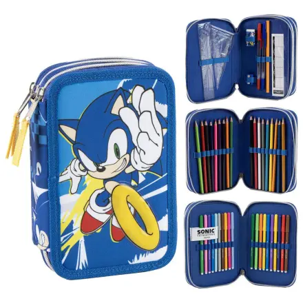 Sonic the Hedgehog dreifaches Federmäppchen Produktfoto