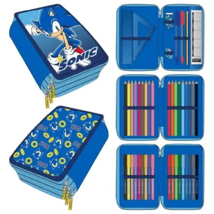 Sonic The Hedgehog dreifaches Federpölsterle Produktfoto