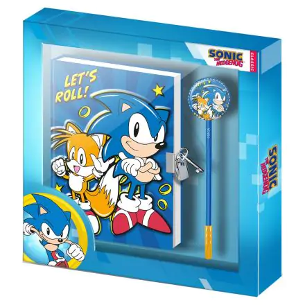 Sonic The Hedgehog Lets Roll Tagebuch + Stift Paket Produktfoto